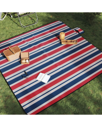 Couverture de pique-nique pliable 200x200 cm velours | Mobilier & Déco