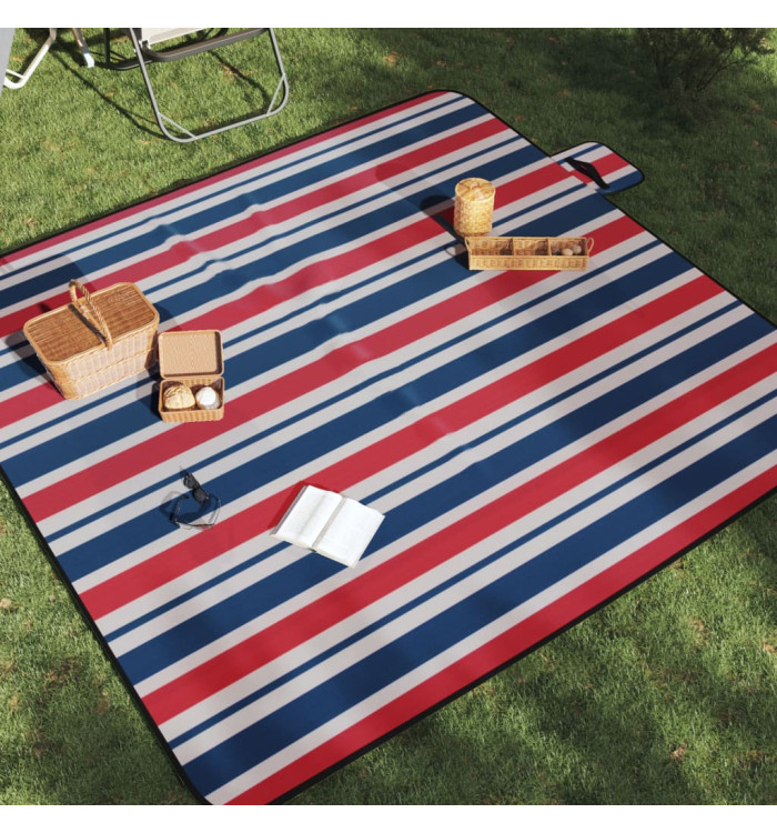 Couverture de pique-nique pliable 200x200 cm velours | Mobilier & Déco