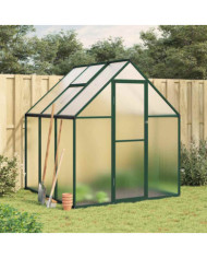 Serre avec cadre de base vert 169x169x195 cm aluminium | Mobilier & Déco