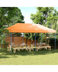 Tente de réception pliable escamotable orange 580x292x315 cm | Mobilier & Déco