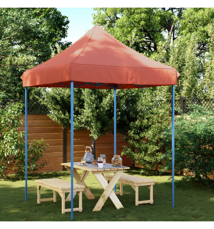 Tente réception pliable escamotable terre cuite 200x200x306 cm | Mobilier & Déco