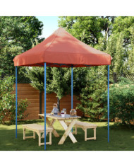 Tente réception pliable escamotable terre cuite 200x200x306 cm | Mobilier & Déco
