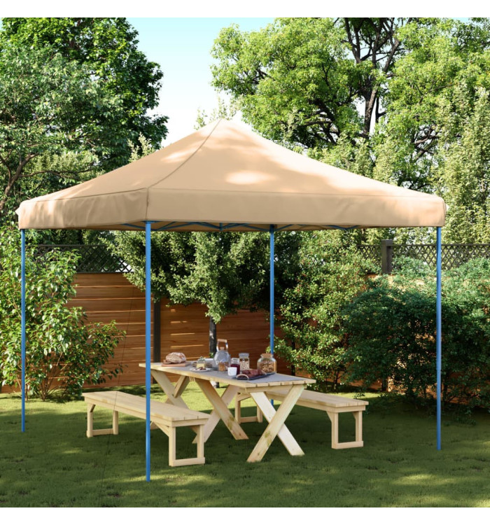 Tente de réception pliable escamotable beige 292x292x315 cm | Mobilier & Déco