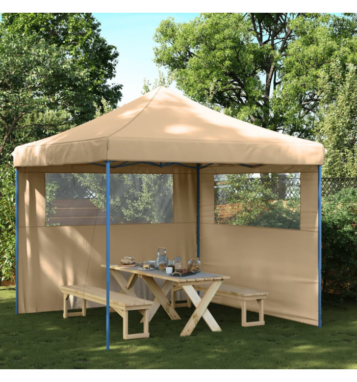 Tente de réception pliable escamotable avec 2 parois latérales | Mobilier & Déco