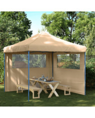 Tente de réception pliable escamotable avec 2 parois latérales | Mobilier & Déco