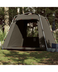 Tente de pêche 4 personnes marron libération rapide | Mobilier & Déco