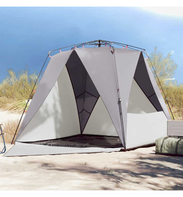 Tente de plage 4 personnes gris libération rapide imperméable | Mobilier & Déco