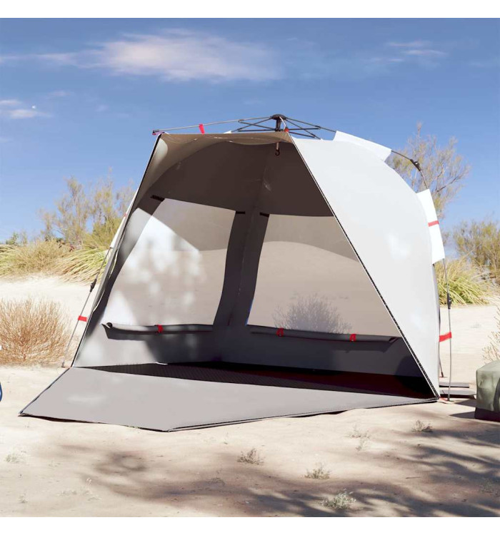 Tente de plage 3 personnes gris libération rapide imperméable | Mobilier & Déco