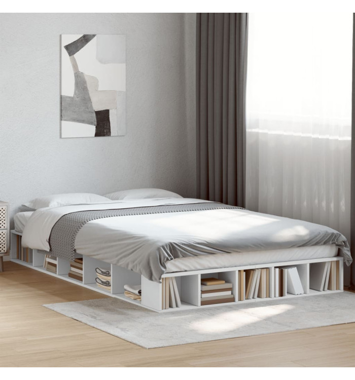 Cadre de lit sans matelas blanc 135x190 cm | Mobilier & Déco