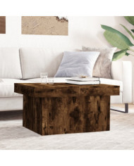 Table basse chêne fumé 80x55x40 cm bois d'ingénierie | Mobilier & Déco