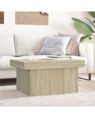 Table basse chêne sonoma 80x55x40 cm bois d'ingénierie | Mobilier & Déco