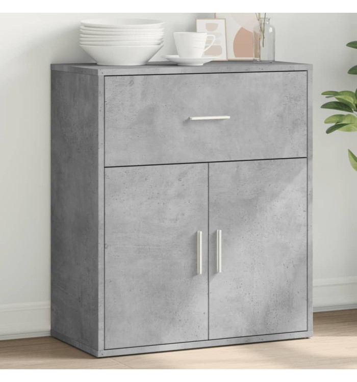 Buffet gris béton 60x31x70 cm bois d'ingénierie | Mobilier & Déco