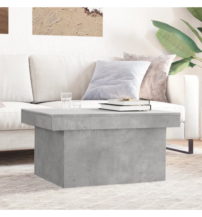Table basse gris béton 100x55x40 cm bois d'ingénierie | Mobilier & Déco