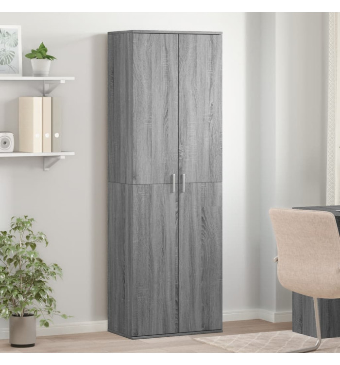 Buffet haut sonoma gris 60x35x180 cm bois d'ingénierie | Mobilier & Déco