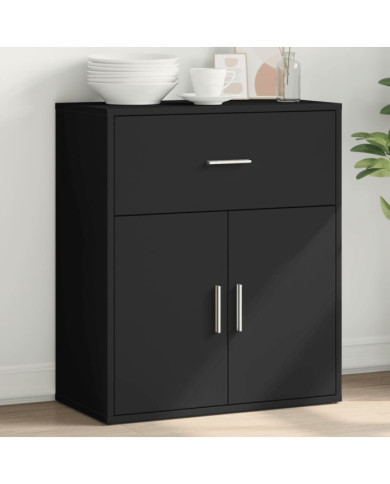 Buffet noir 60x31x70 cm bois d'ingénierie | Mobilier & Déco
