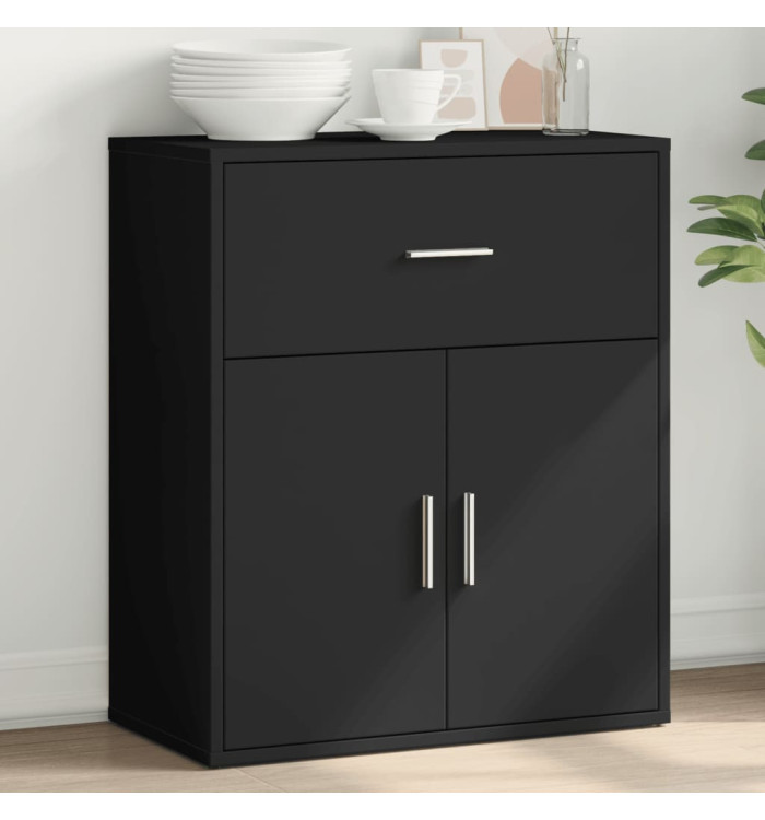 Buffet noir 60x31x70 cm bois d'ingénierie | Mobilier & Déco