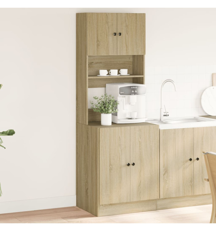 Armoire de cuisine chêne sonoma 60x50x180 cm bois d'ingénierie | Mobilier & Déco