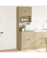 Armoire de cuisine chêne sonoma 60x50x180 cm bois d'ingénierie | Mobilier & Déco