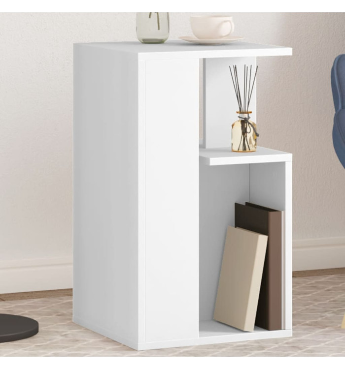Table d'appoint blanc 35x35x60 cm bois d’ingénierie | Mobilier & Déco