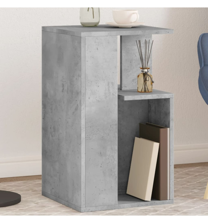 Table d'appoint gris béton 35x35x60 cm bois d'ingénierie | Mobilier & Déco