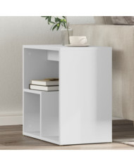 Table d'appoint blanc 50x30x50 cm bois d’ingénierie | Mobilier & Déco