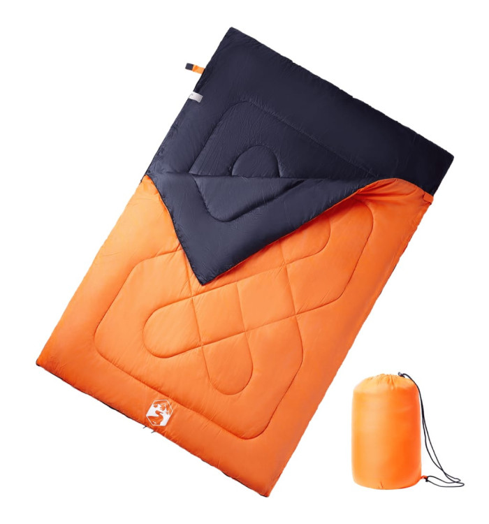 Sac de couchage double et oreillers adultes camping 3-4 saisons | Mobilier & Déco