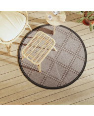 Tapis d'extérieur ARAKIL marron Ø120 cm PP | Mobilier & Déco