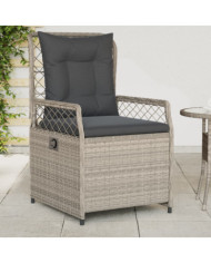 Chaises inclinables de jardin lot de2 gris clair résine tressée | Mobilier & Déco