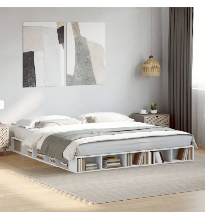 Cadre de lit sans matelas blanc 180x200 cm | Mobilier & Déco