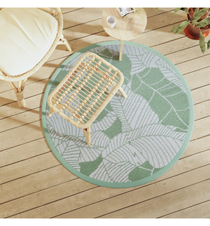 Tapis d'extérieur ARAKIL vert Ø120 cm PP | Mobilier & Déco