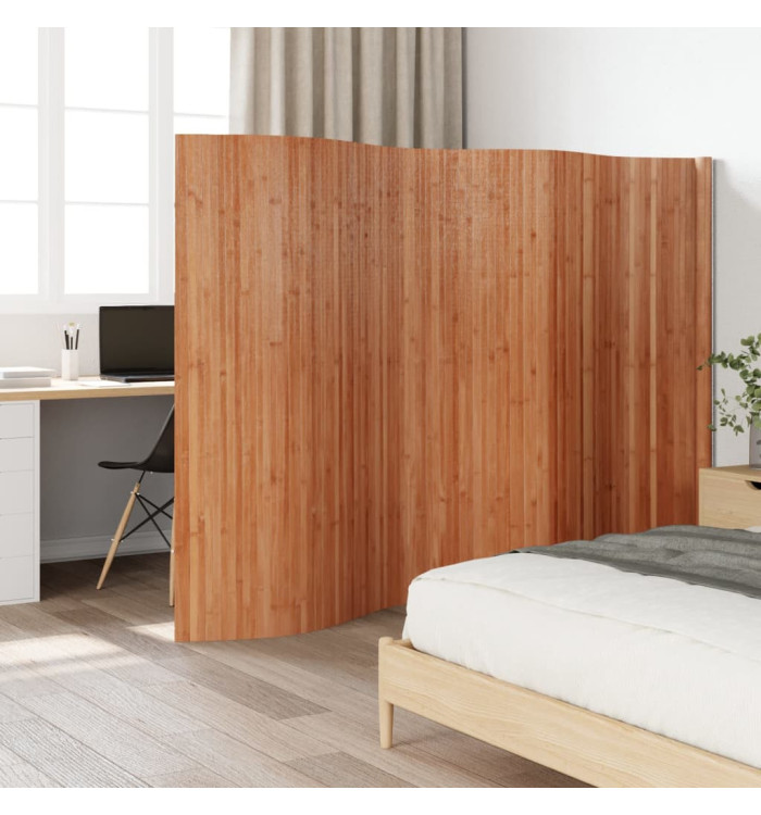 Cloison de séparation marron 165x400 cm bambou | Mobilier & Déco