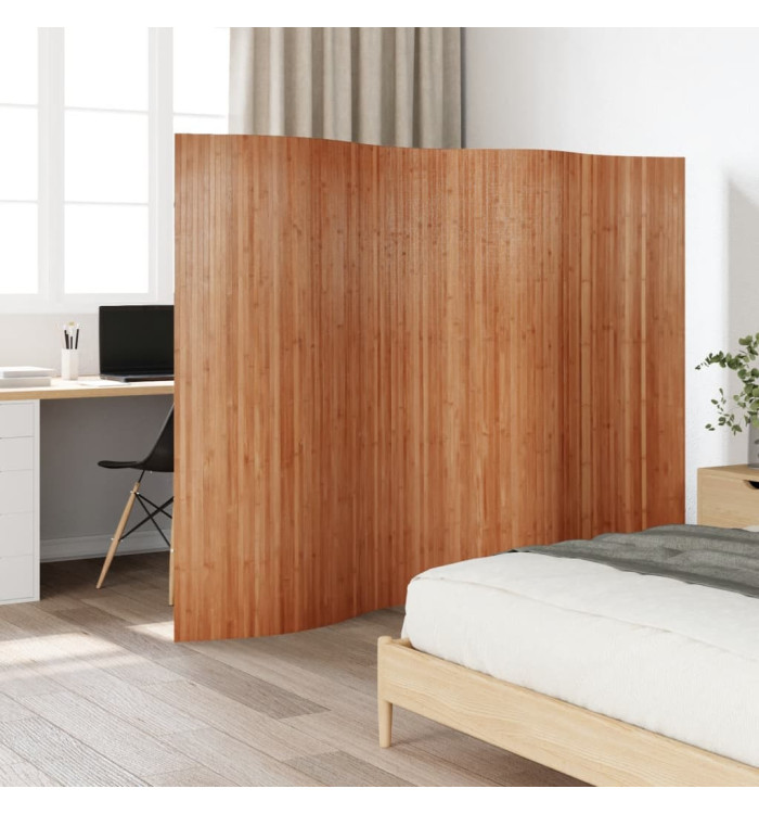 Cloison de séparation marron 165x250 cm bambou | Mobilier & Déco