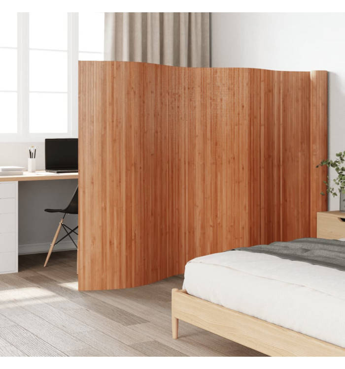 Cloison de séparation marron 165x800 cm bambou | Mobilier & Déco