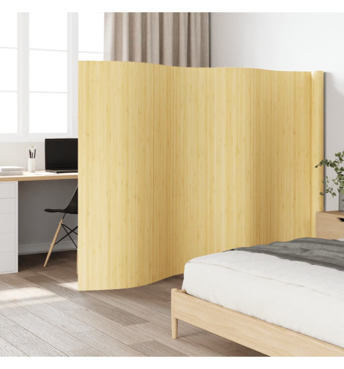 Cloison de séparation naturel clair 165x600 cm bambou | Mobilier & Déco
