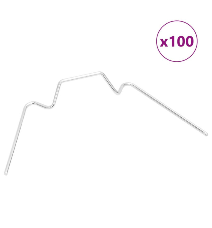 Clips pour serre 100 pcs type W acier galvanisé | Mobilier & Déco