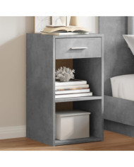 Tables de chevet 2 pcs gris béton 35x34x65 cm bois ingénierie | Mobilier & Déco