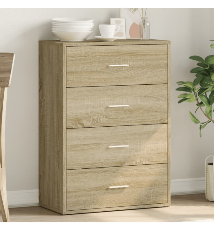 Buffet chêne sonoma 60x31x84 cm bois d'ingénierie | Mobilier & Déco