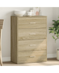 Buffet chêne sonoma 60x31x84 cm bois d'ingénierie | Mobilier & Déco