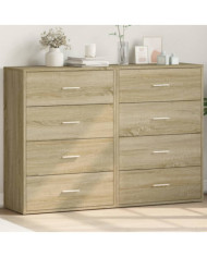 Buffets 2 pcs chêne sonoma 60x31x84 cm bois d'ingénierie | Mobilier & Déco
