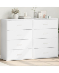 Buffets 2 pcs blanc 60x31x84 cm bois d'ingénierie | Mobilier & Déco