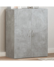 Armoire de classement gris béton bois d'ingénierie | Mobilier & Déco