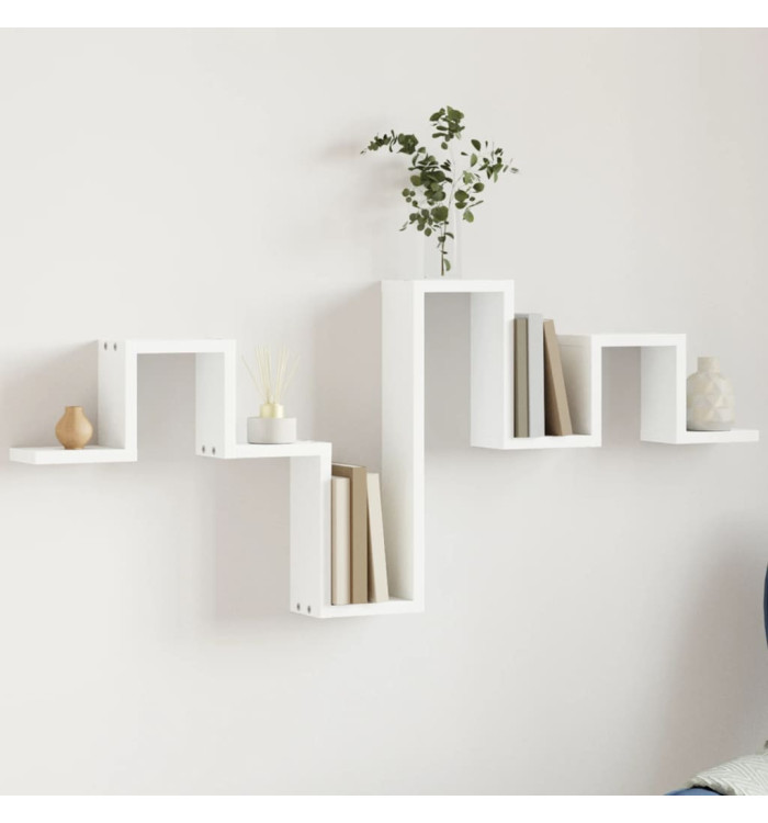 Étagère murale blanc 104,5x10x43 cm bois d'ingénierie | Mobilier & Déco