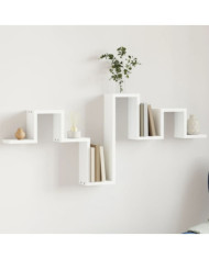 Étagère murale blanc 104,5x10x43 cm bois d'ingénierie | Mobilier & Déco