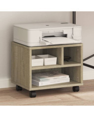 Support d'imprimante avec roulettes chêne sonoma 41x32x34,5 cm | Mobilier & Déco
