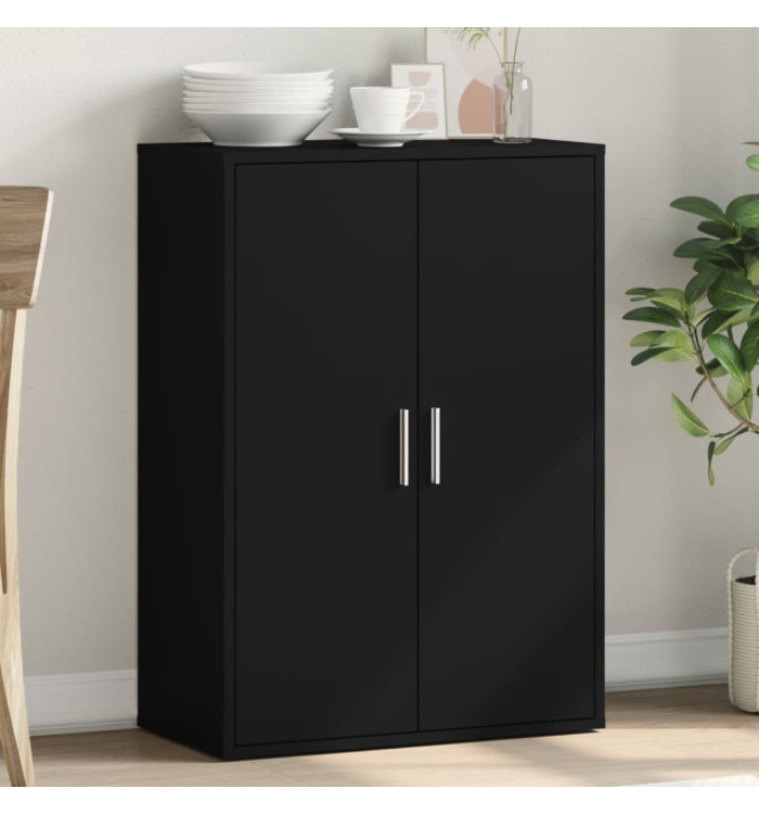 Buffet noir 60x31x84 cm bois d'ingénierie | Mobilier & Déco