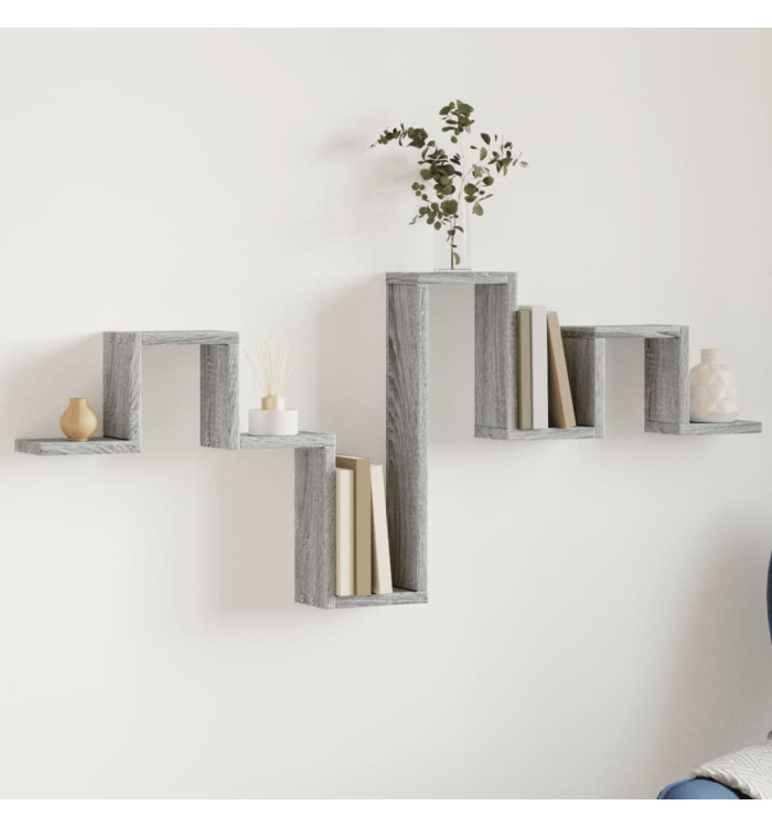 Étagère murale sonoma gris 104,5x10x43 cm bois d'ingénierie | Mobilier & Déco