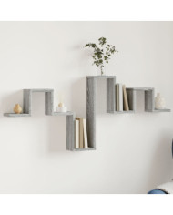 Étagère murale sonoma gris 104,5x10x43 cm bois d'ingénierie | Mobilier & Déco