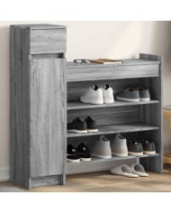 Armoire à chaussures sonoma gris bois d'ingénierie | Mobilier & Déco