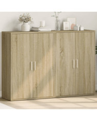 Buffets 2 pcs chêne sonoma 60x31x84 cm bois d'ingénierie | Mobilier & Déco