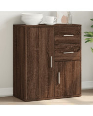 Buffet chêne marron 60x31x70 cm bois d'ingénierie | Mobilier & Déco